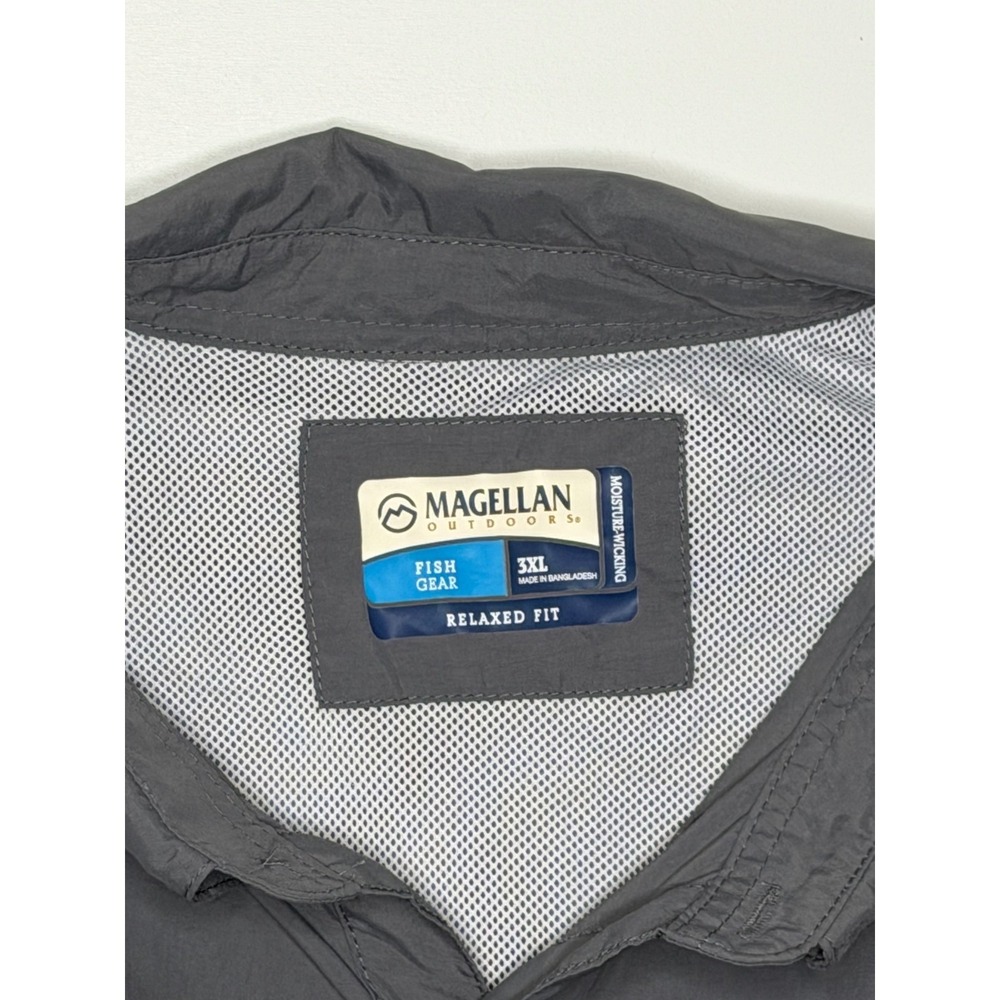 Magellan Outdoors Fish Gear Shirt Mens 3XL Gray Short Sleeve Fishing Relaxed Fit - Picture 5 of 6
